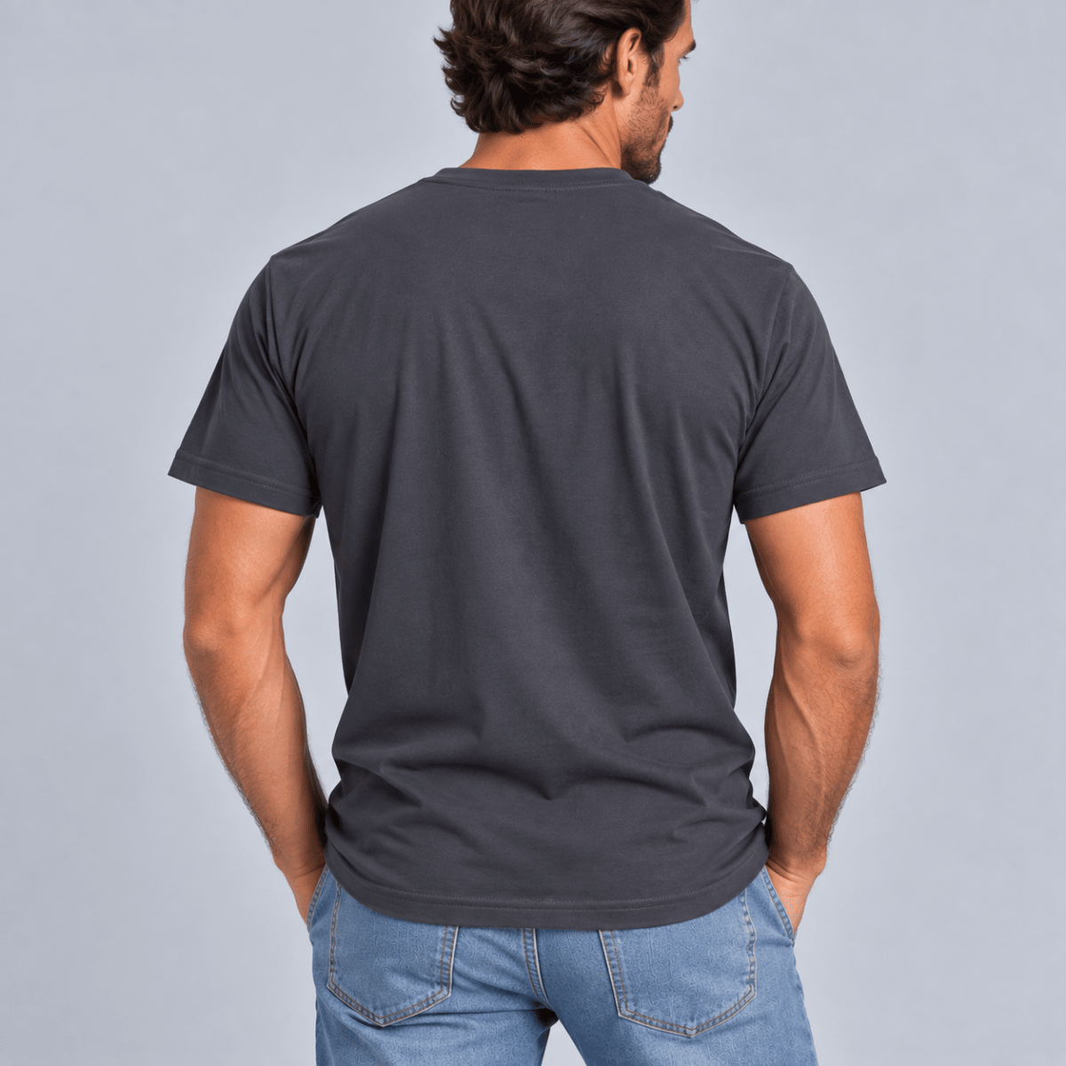 POLERA MANGA CORTA ESTAMPADA BASICA HOMBRE EBANO LI003N0053