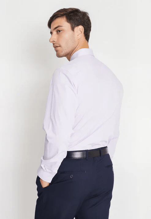 CAMISA FORMAL BASICA LISA REGULAR POPLIN LILA V6000N0602