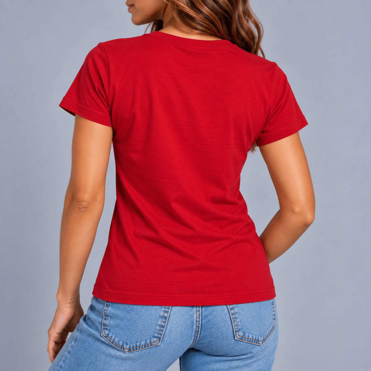 POLERA MANGA CORTA ESTAMPADA ROJO MUJER LI100N0543