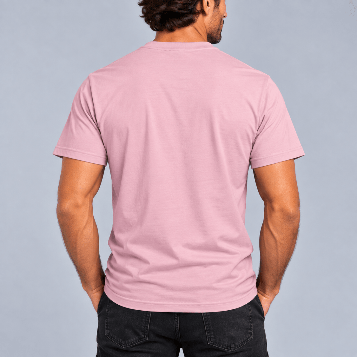 POLERA MANGA CORTA ESTAMPADA BASICA HOMBRE ROSADO LI003N0503
