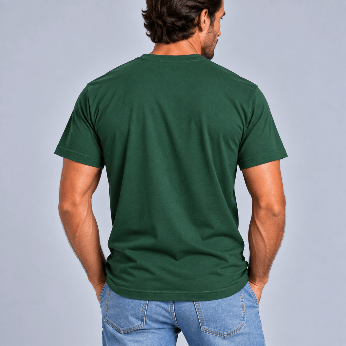 POLERA MANGA CORTA ESTAMPADA BASICA HOMBRE VERDE LI003N0173