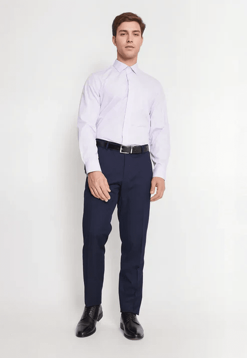 CAMISA FORMAL BASICA LISA REGULAR POPLIN LILA V6000N0604