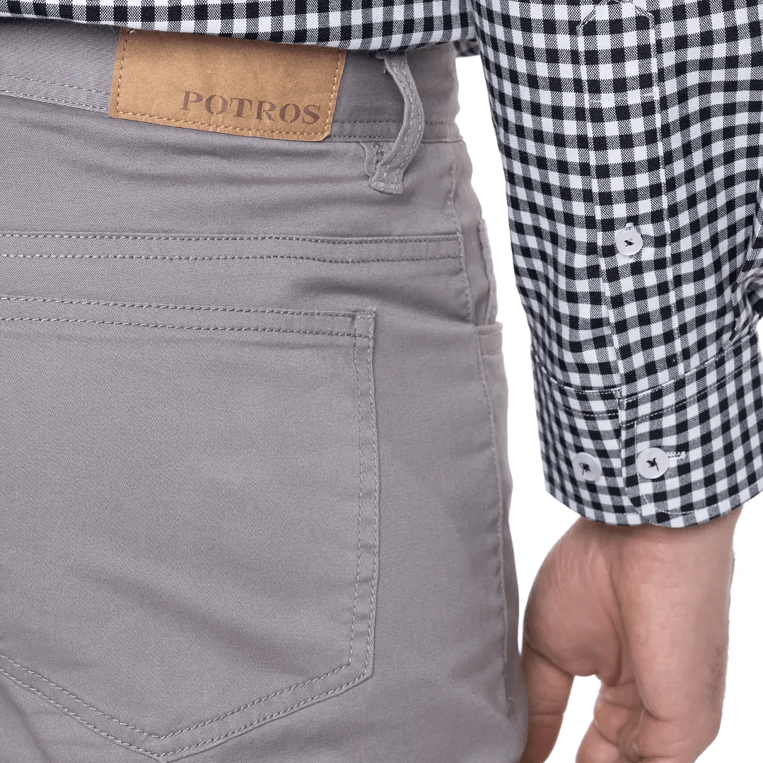 PANTALON HOMBRE 5 BOLSILLOS GRIS CLARO LI080N0024