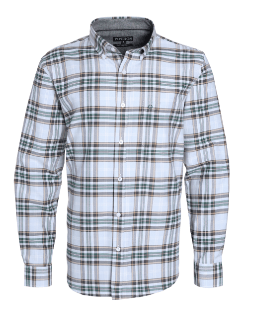 CAMISA OXFORD CUADROS PARA HOMBRE VERDE CLARO I5404N5111