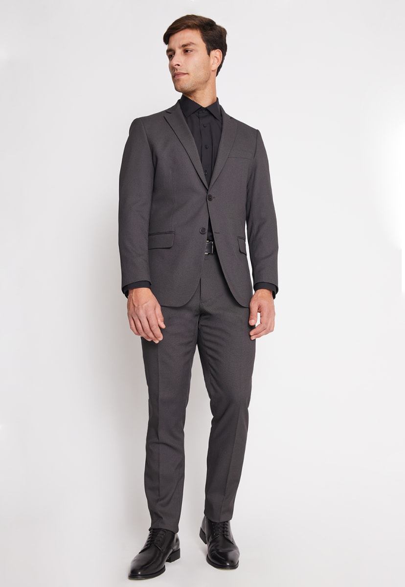 TRAJE EJECUTIVO GRIS TEXTURADO PARA HOMBRE - MODELO V3000N0031