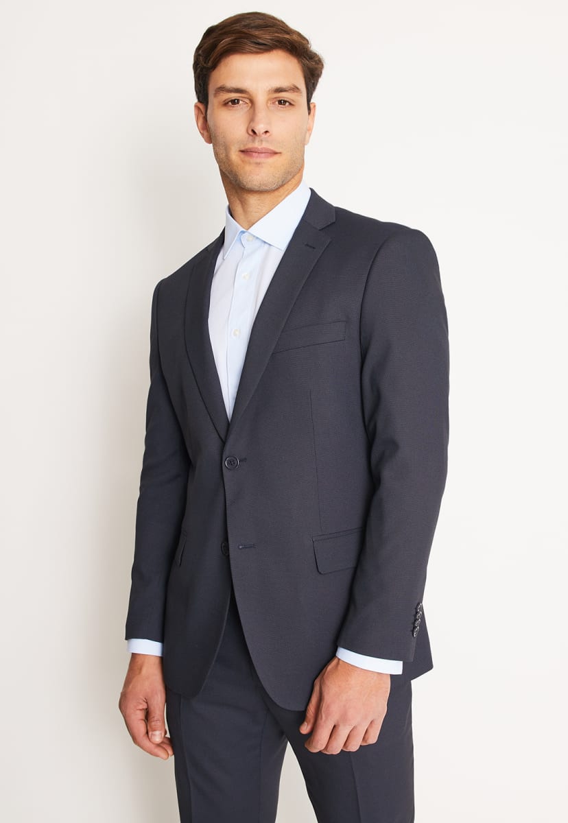 TRAJE EJECUTIVO AZUL MARINO TEXTURADO PARA HOMBRE - MODELO V3000N0792