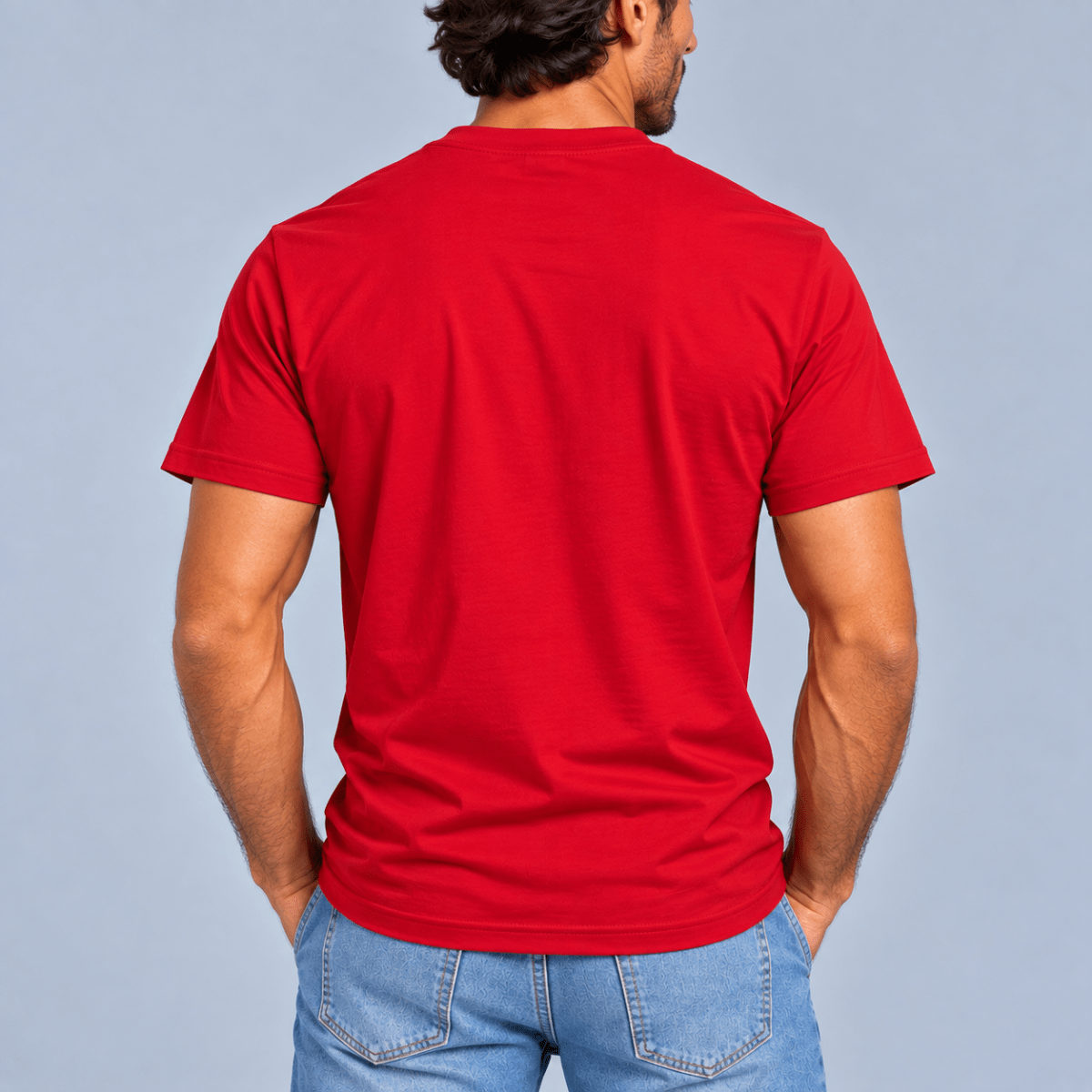 POLERA MANGA CORTA ESTAMPADA BASICA HOMBRE ROJO LI003N0543