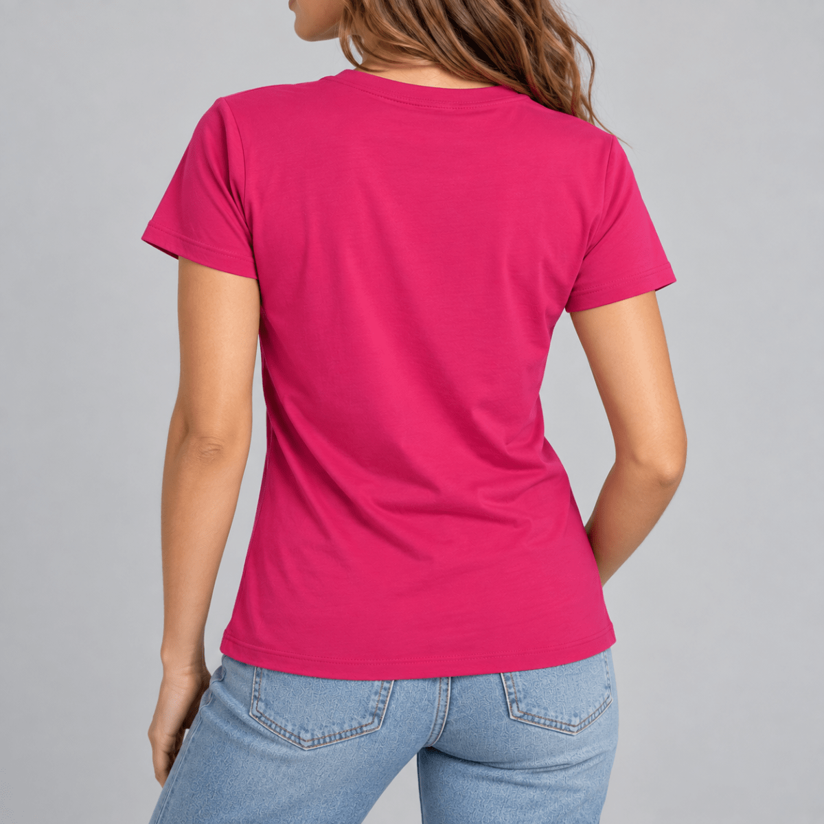 POLERA MANGA CORTA ESTAMPADA ROSETON MUJER LI100N0533