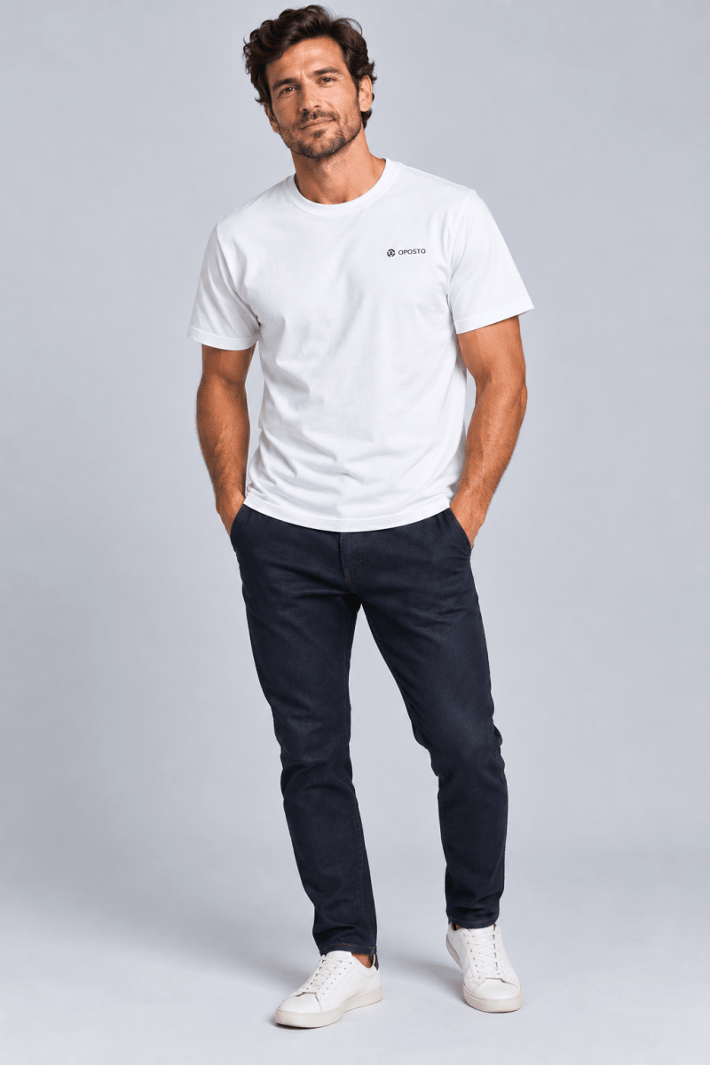 POLERA MANGA CORTA ESTAMPADA BASICA HOMBRE BLANCO LI003N0014