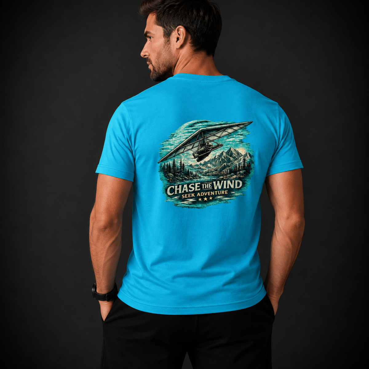 POLERA MANGA CORTA ESTAMPADA CHASE THE WIND V7002N0832