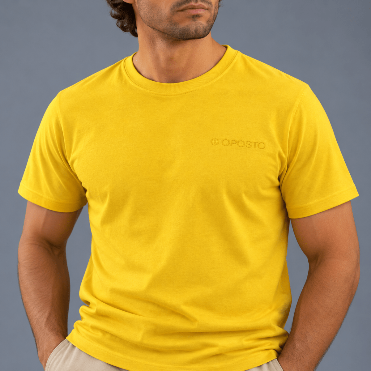 POLERA MANGA CORTA BASICA OPOSTO AMARILLO LI000N0241