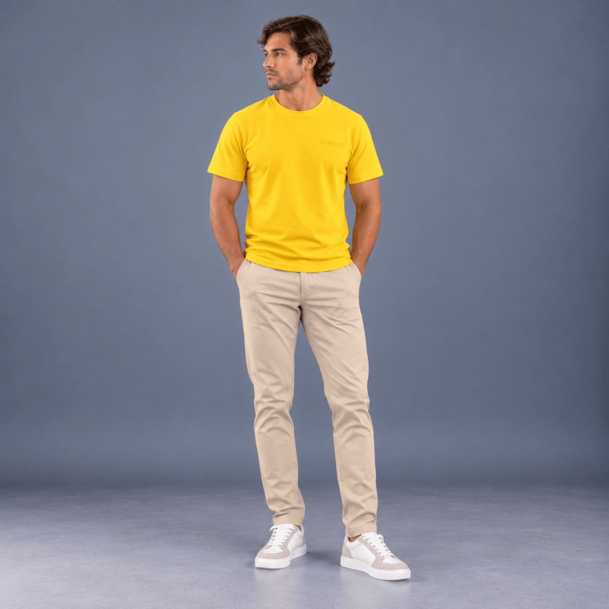 POLERA MANGA CORTA BASICA OPOSTO AMARILLO LI000N0243