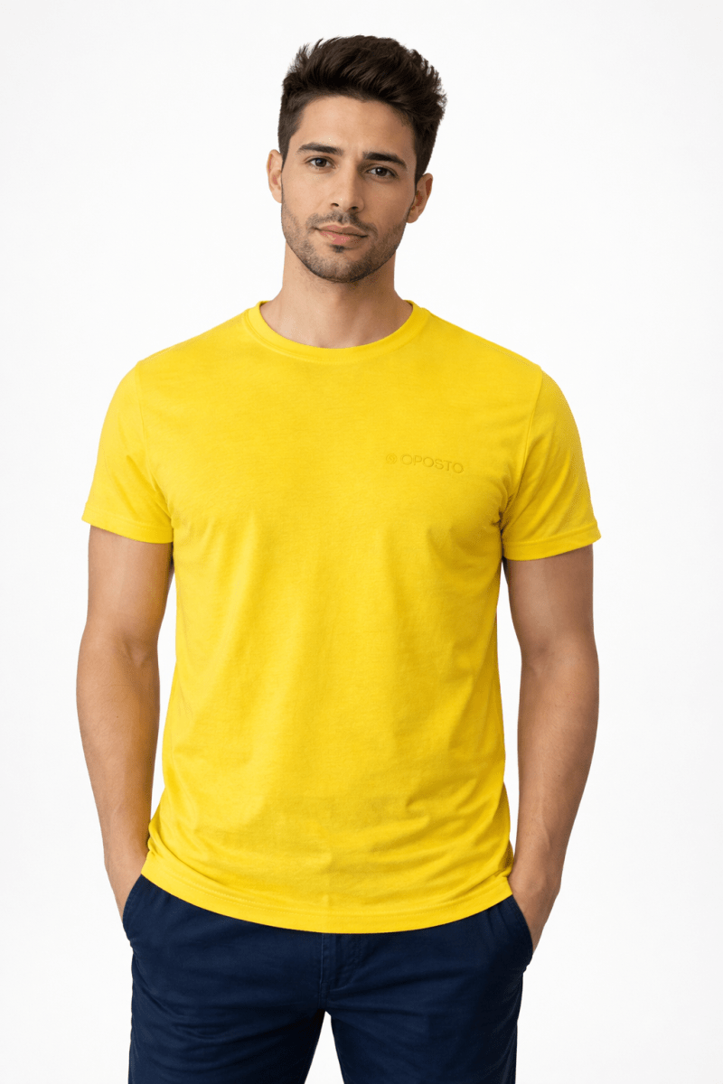 POLERA MANGA CORTA BASICA OPOSTO AMARILLO LI000N0241
