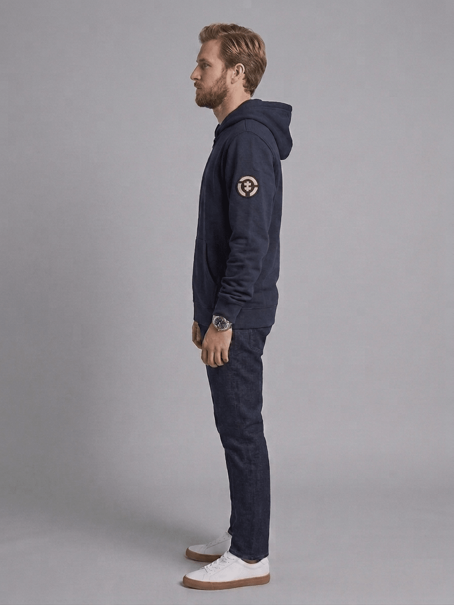 POLERON FULL ZIP TERMICO AZUL MARINO LI004N0794