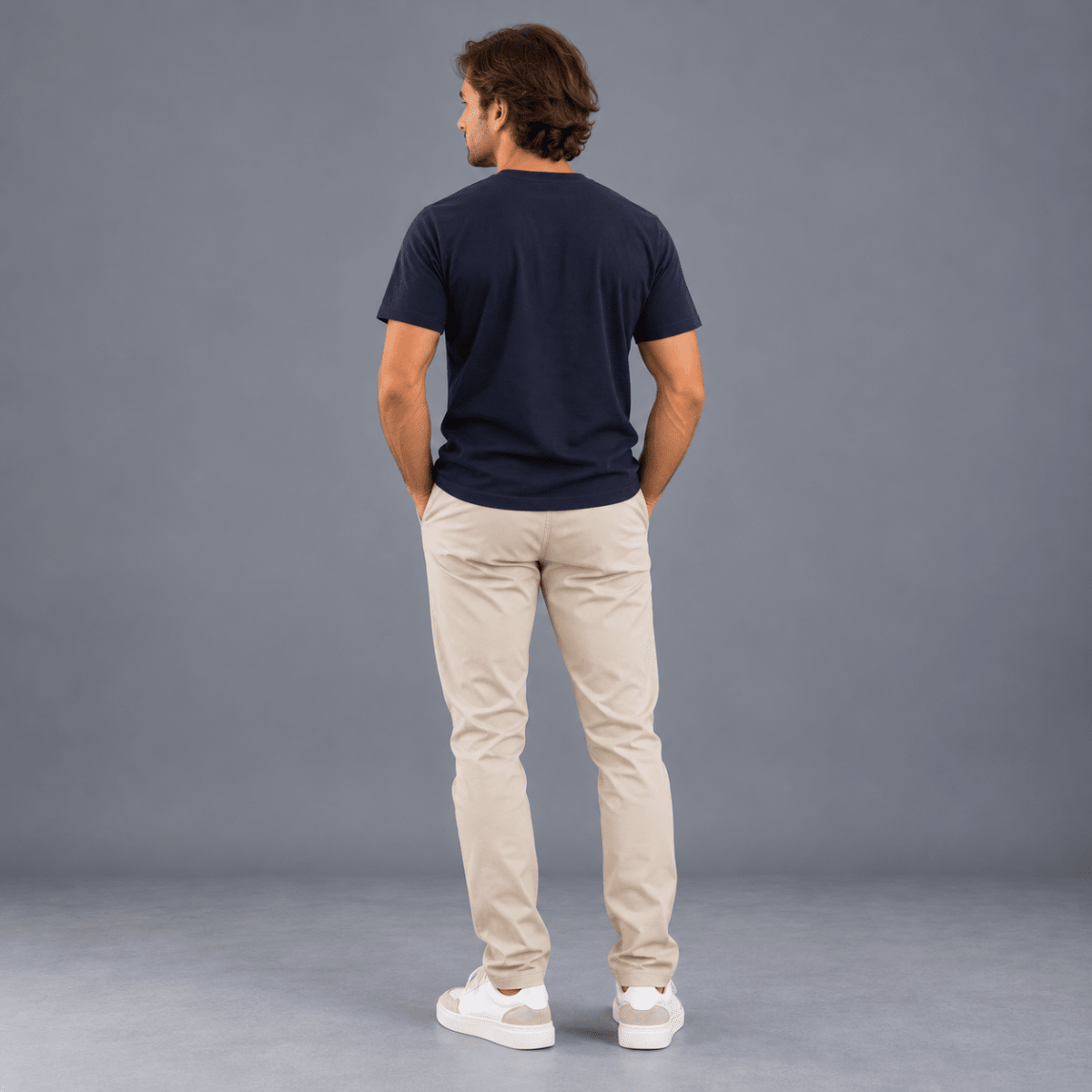 POLERA MANGA CORTA BASICA OPOSTO AZUL MARINO LI000N0794