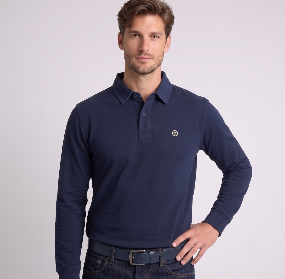 POLO MANGA LARGA RUGBY OPOSTO AZUL MARINO I6001N0793