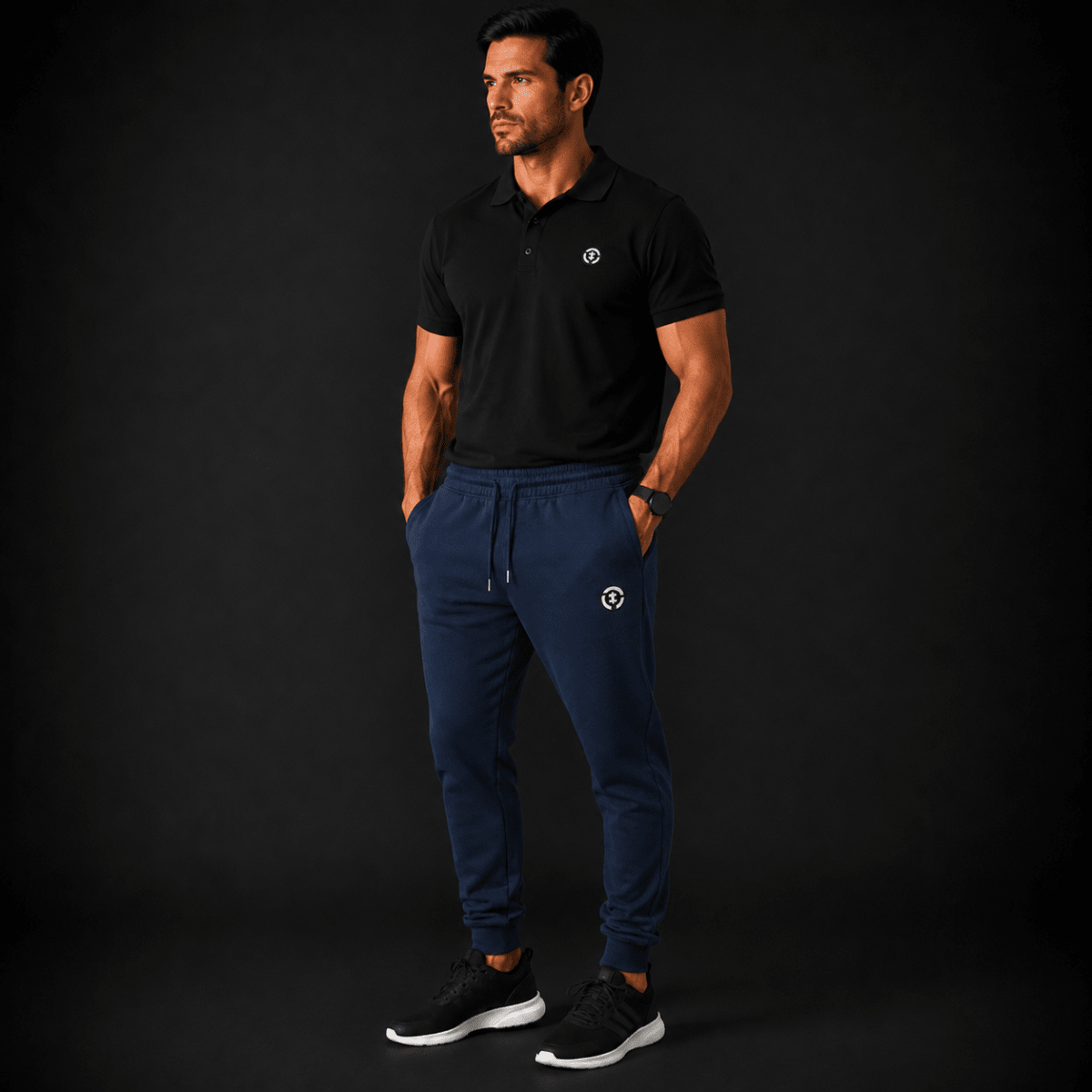 JOGGER FRANELA CARDADA AZUL MARINO LI000N0793