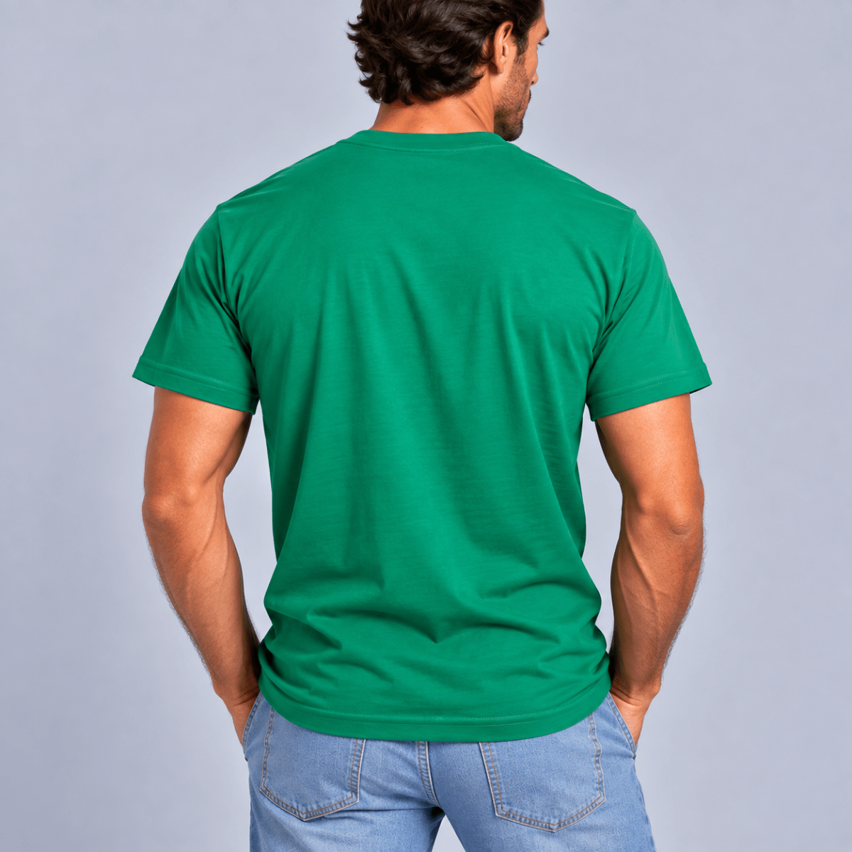 POLERA MANGA CORTA ESTAMPADA BASICA HOMBRE VERDE LI003N0113