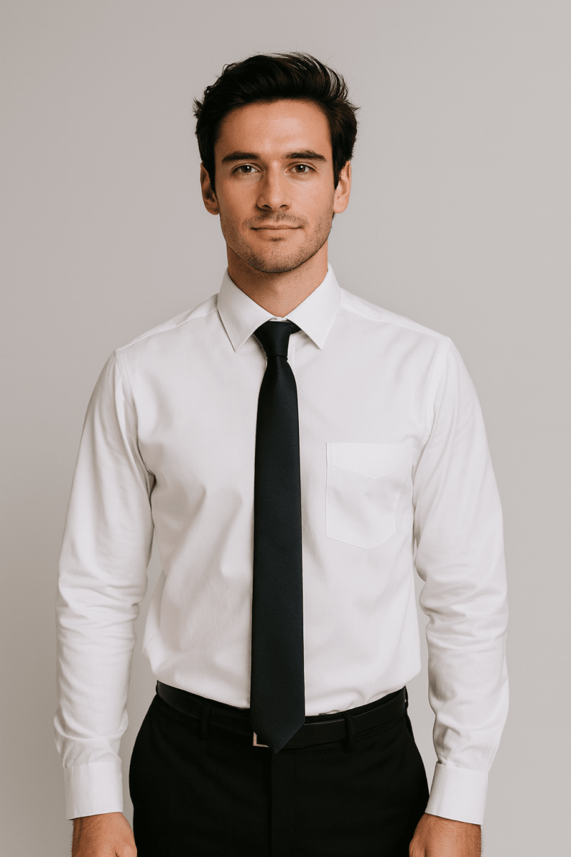 CAMISA LISA TAILORED FIT HOMBRE BLANCO LI060N0011