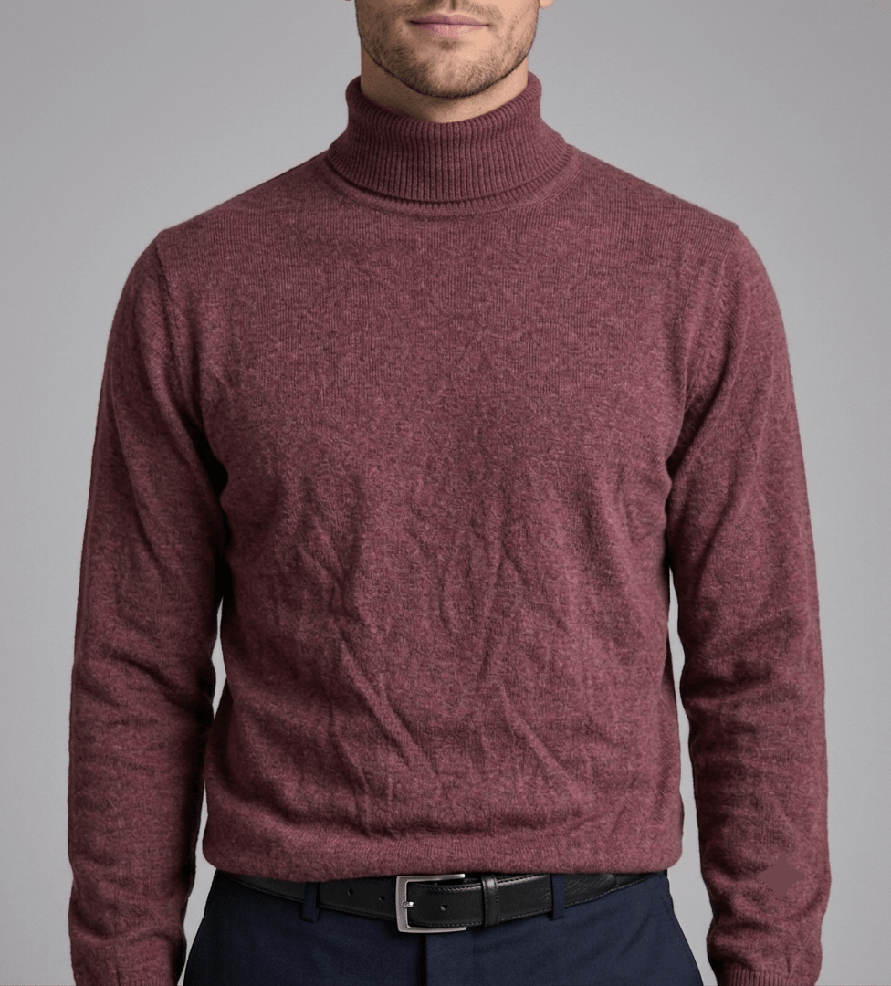 SWEATER CUELLO TORTUGA 100% ALGODON BURDEO I6000N0561