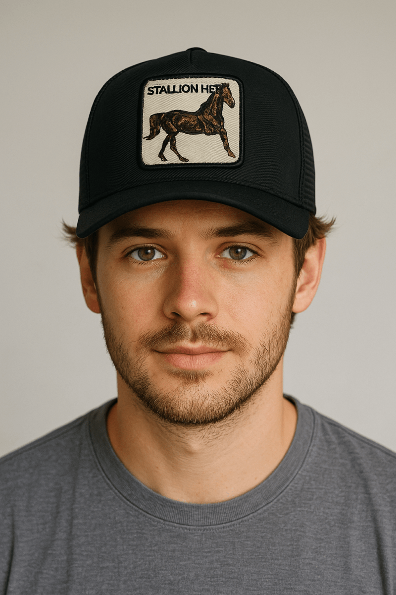 JOCKEY DE MALLA UNISEX AJUSTABLE HORSE NEGRO – ESTILO URBANO Y VENTILACIÓN PERFECTA LI28002N0094