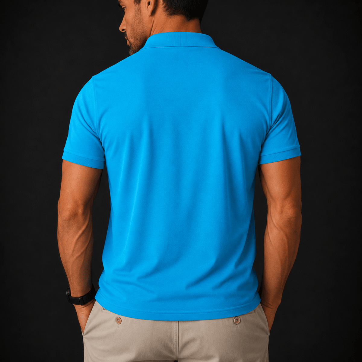 POLO MANGA CORTA PIQUE TURQUESA V7000N0832