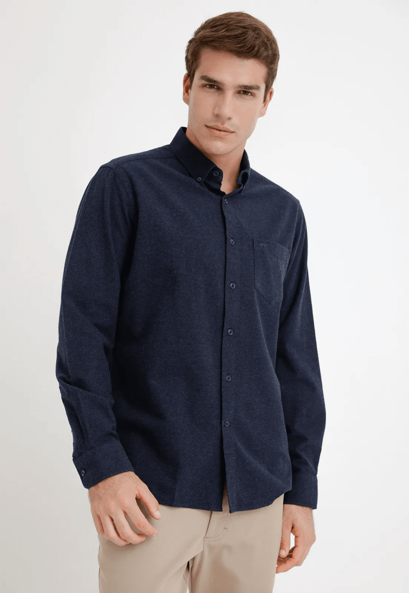 CAMISA HOMBRE FRANELA AZUL MARINO I5000N0791