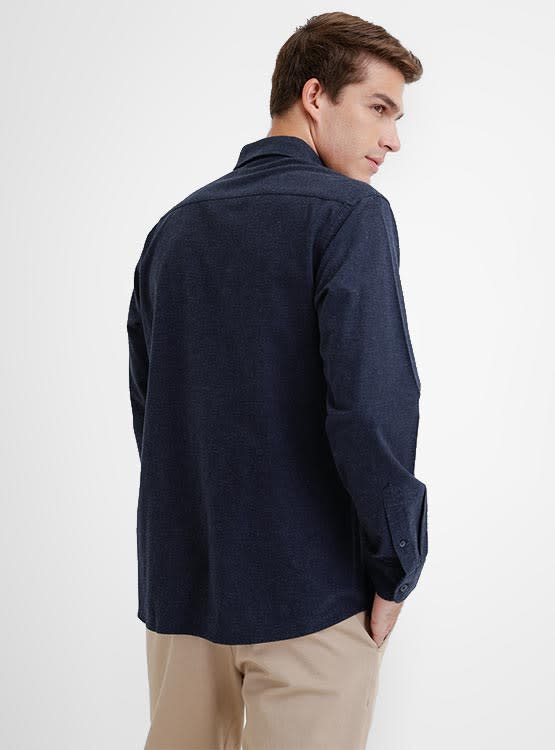 CAMISA HOMBRE FRANELA AZUL MARINO I5000N0792