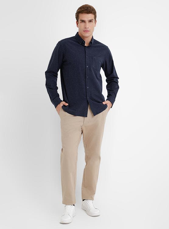 CAMISA HOMBRE FRANELA AZUL MARINO I5000N0794