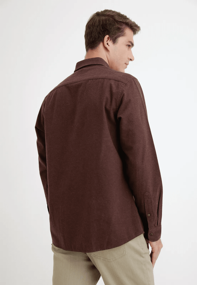 CAMISA HOMBRE FRANELA CAFÉ I5000N0372