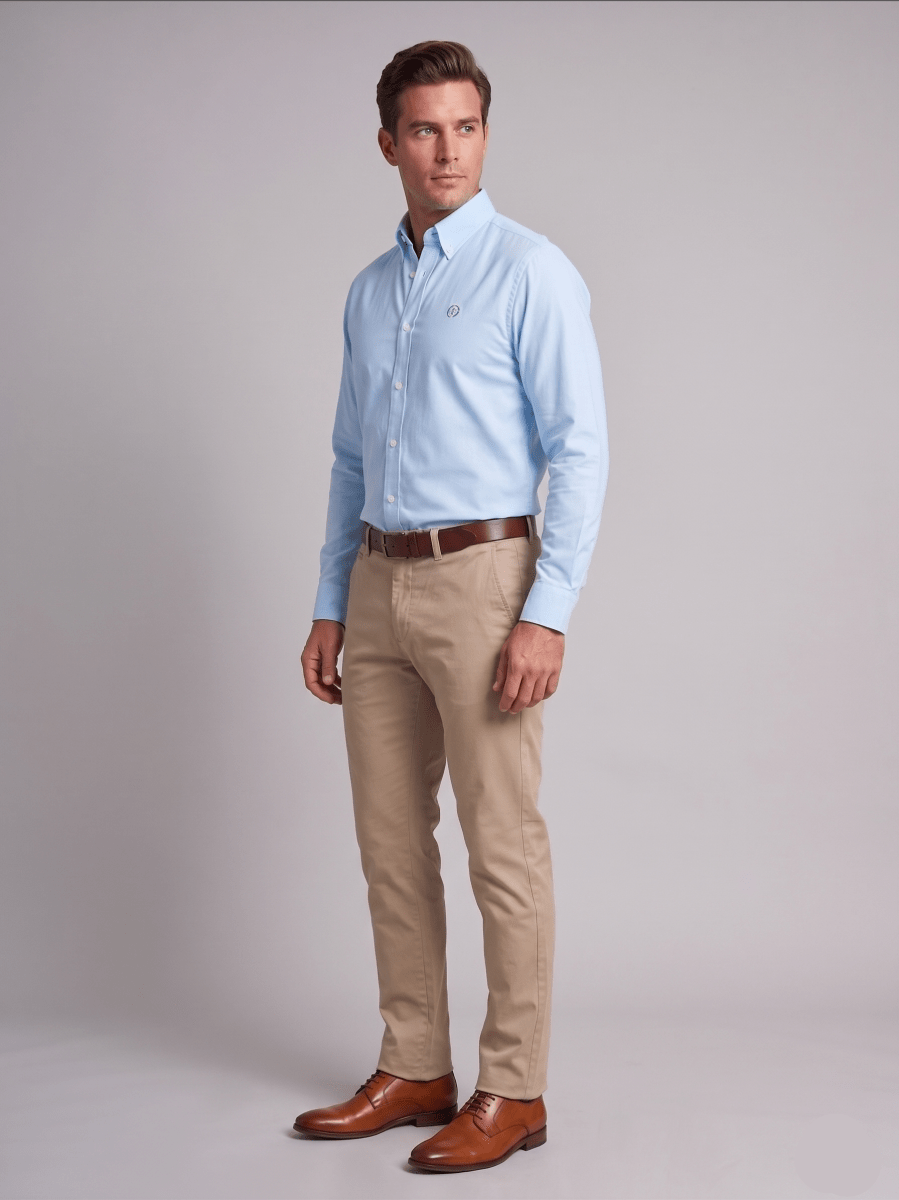 CAMISA MANGA LARGA OXFORD CELESTE LI000N0702
