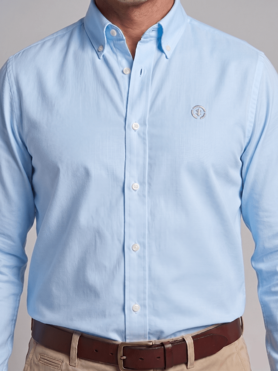 CAMISA MANGA LARGA OXFORD CELESTE LI000N0701