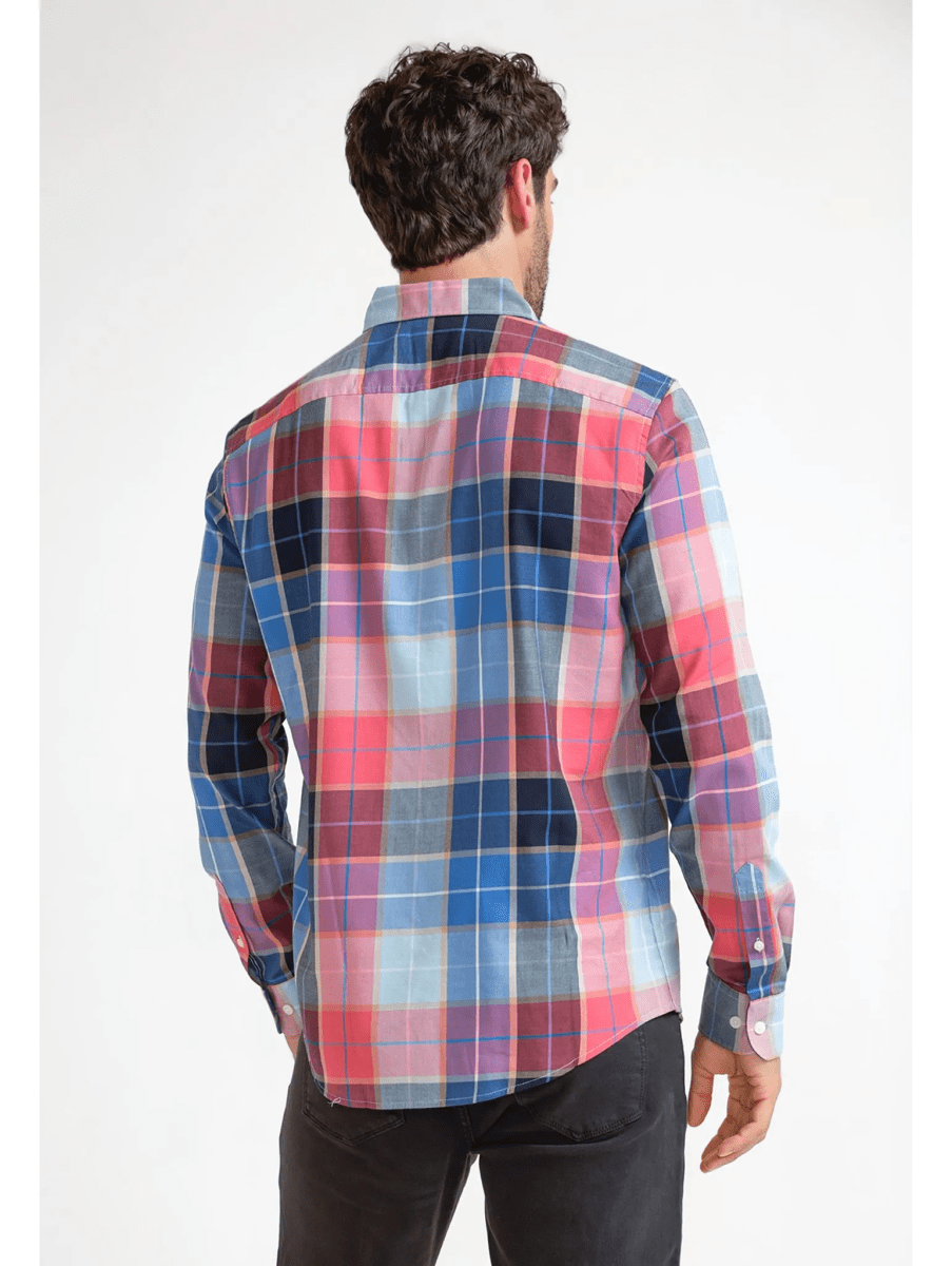 CAMISA A CUADROS AZUL V6000N0772