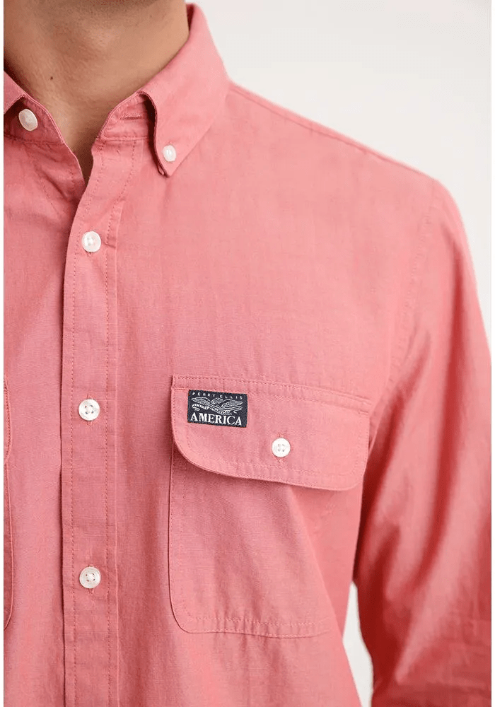 CAMISA MANGA LARGA HOMBRE OXFORD ROSADO V6000N0523
