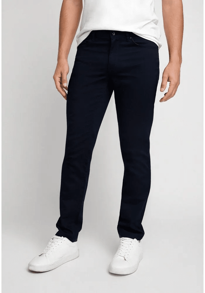 PANTALON HOMBRE CASUAL 5 BOLSILLOS AZUL MARINO V6000N0791