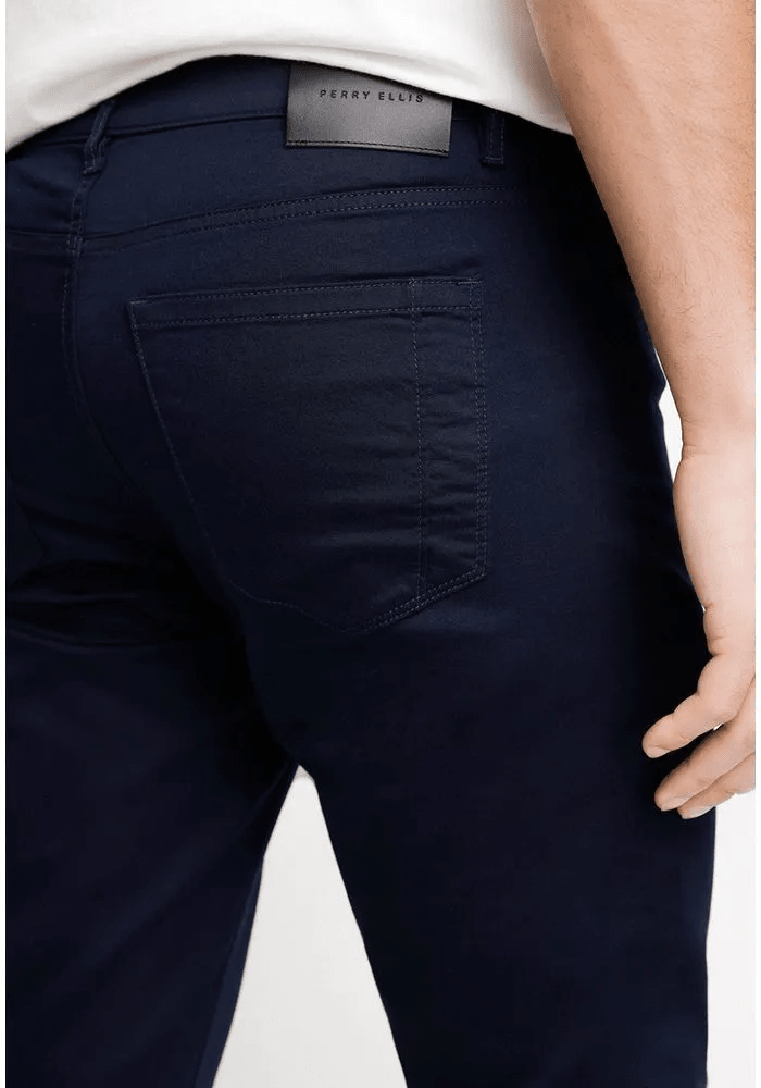 PANTALON HOMBRE CASUAL 5 BOLSILLOS AZUL MARINO V6000N0793