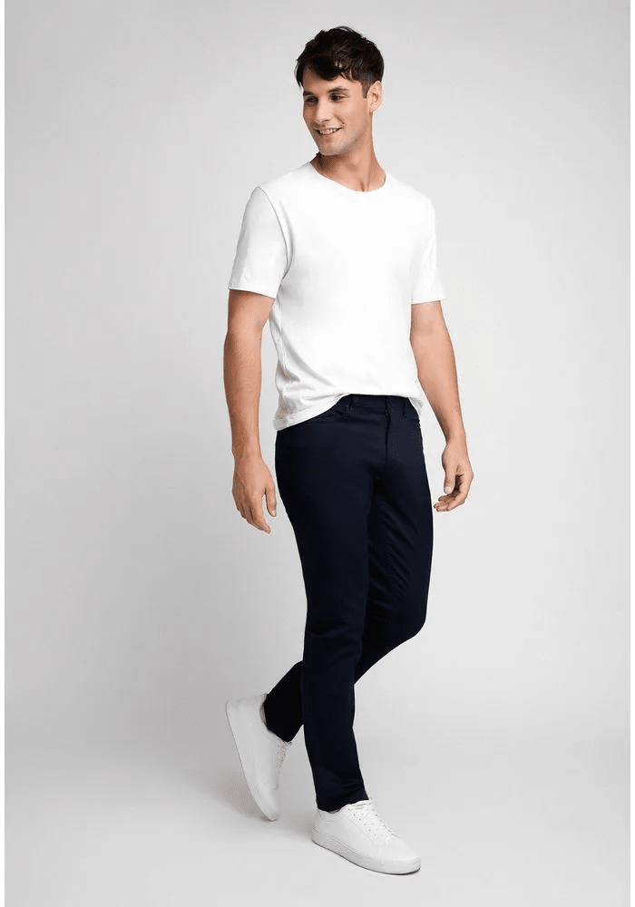 PANTALON HOMBRE CASUAL 5 BOLSILLOS AZUL MARINO V6000N0794