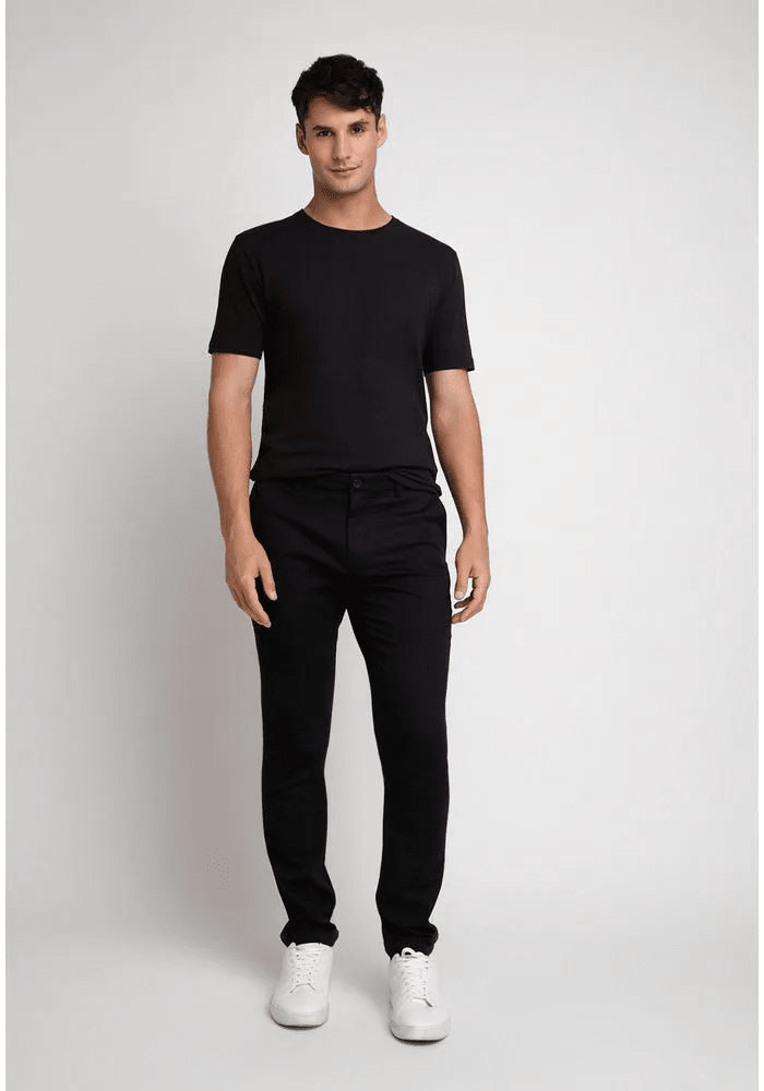PANTALON CASUAL CHINO HOMBRE NEGRO V6002N0094