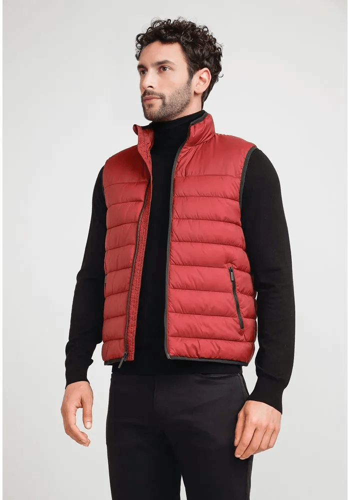 PARKA SIN MANGAS ACOLCHADA ROJA V6000N0541