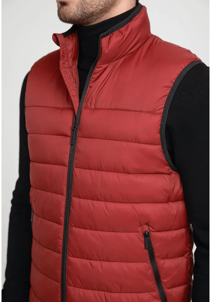 PARKA SIN MANGAS ACOLCHADA ROJA V6000N0543