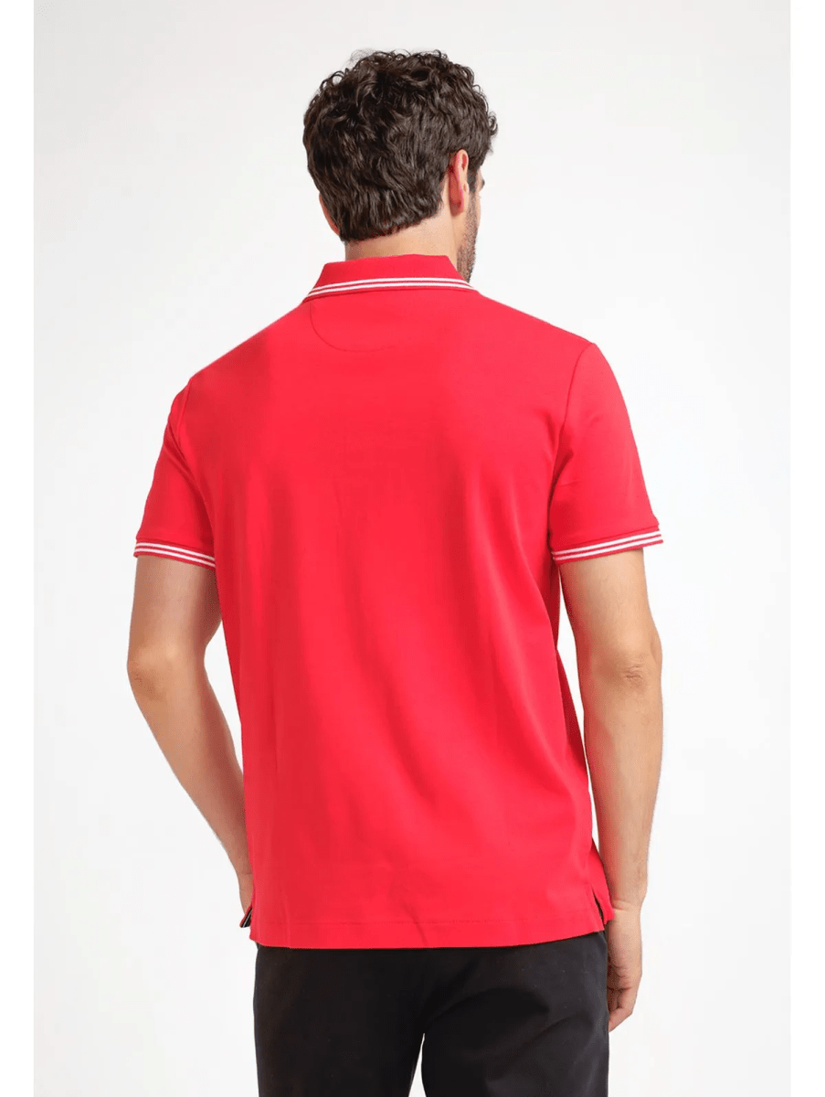 POLERA CASUAL POLO MANGA CORTA ROJO V6001N0542
