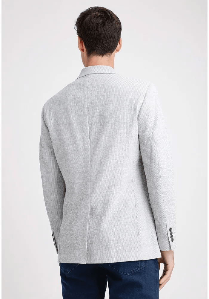 VESTON HOMBRE CASUAL GRIS CLARO V6000N0032