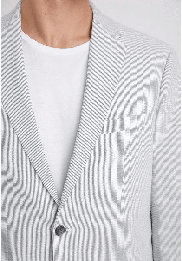 VESTON HOMBRE CASUAL GRIS CLARO V6000N0033