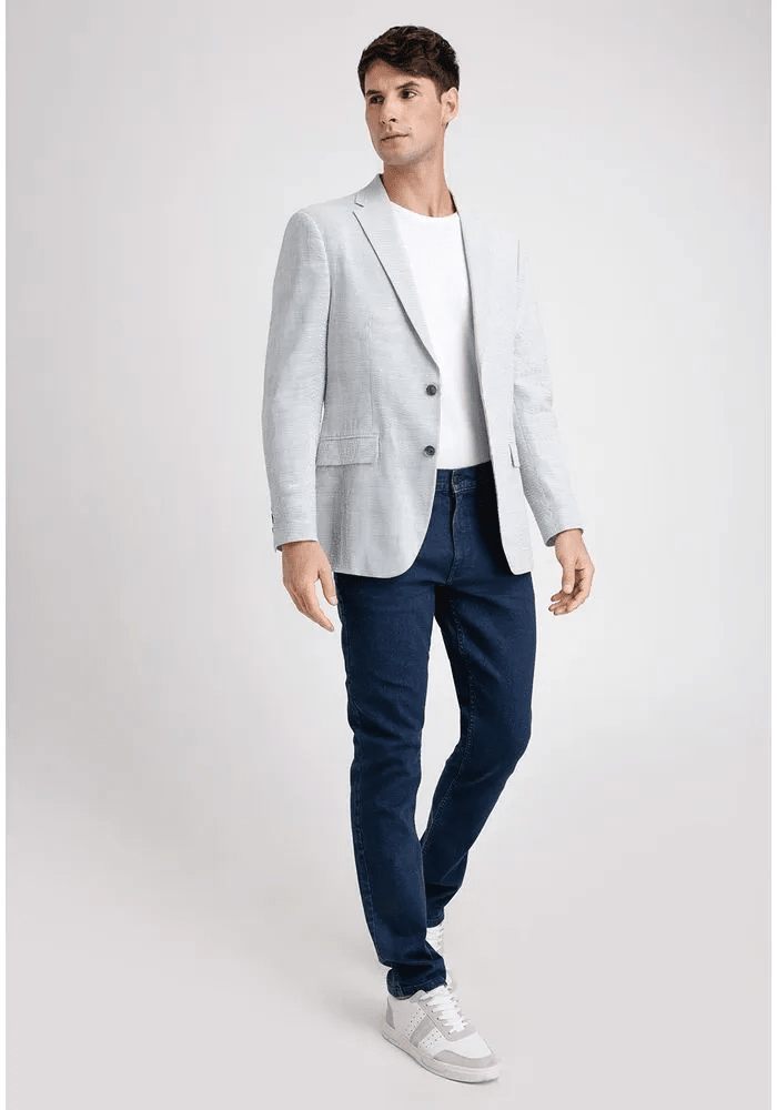 VESTON HOMBRE CASUAL GRIS CLARO V6000N0034