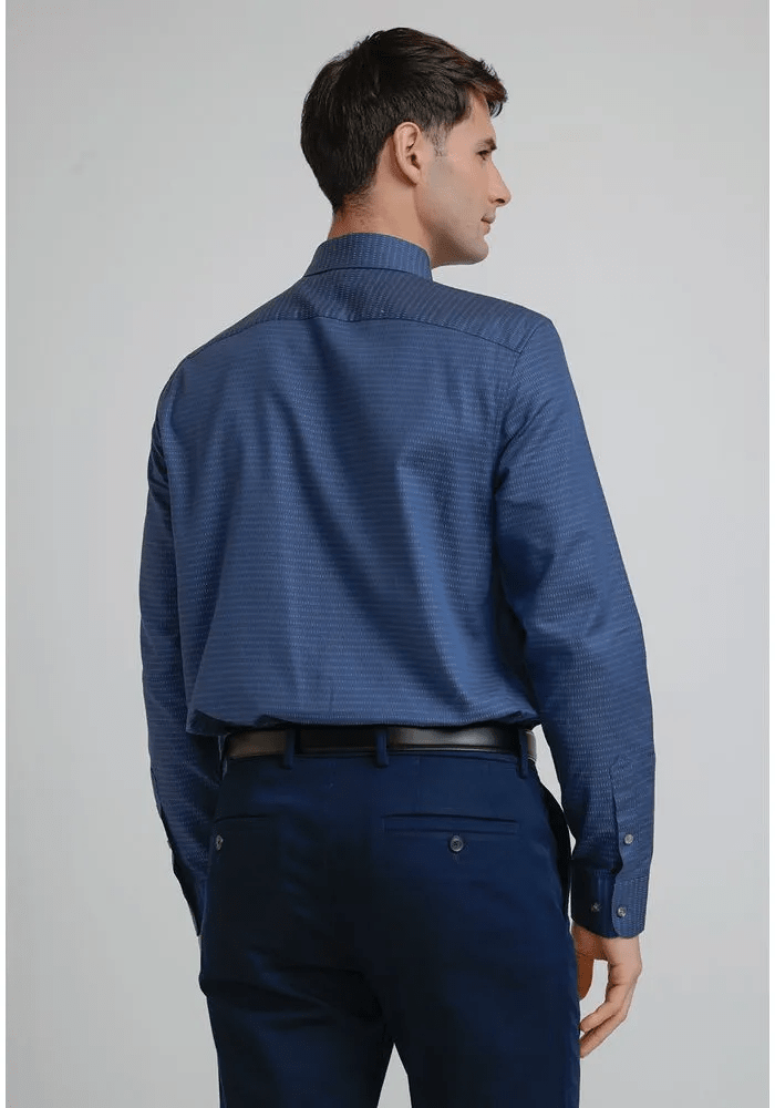 CAMISA CASUAL OXFORD AZUL PIEDRA V6001N0692