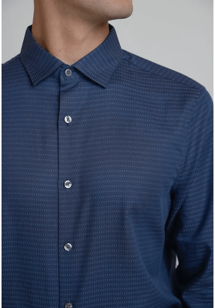 CAMISA CASUAL OXFORD AZUL PIEDRA V6001N0693