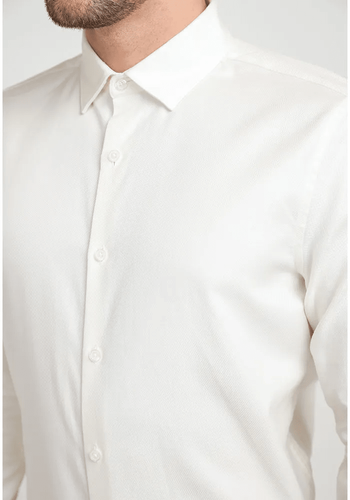 CAMISA CASUAL DOBBY BEIGE V6001N0353