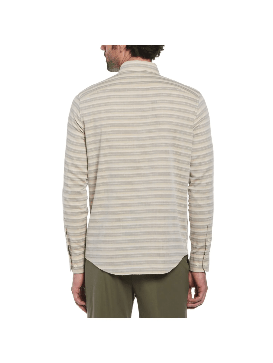 CAMISA CASUAL CON RAYAS PARA HOMBRE KHAKI V6002N0922