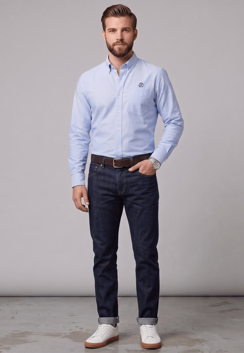 CAMISA OXFORD OPOSTO CELESTE I6001N0702