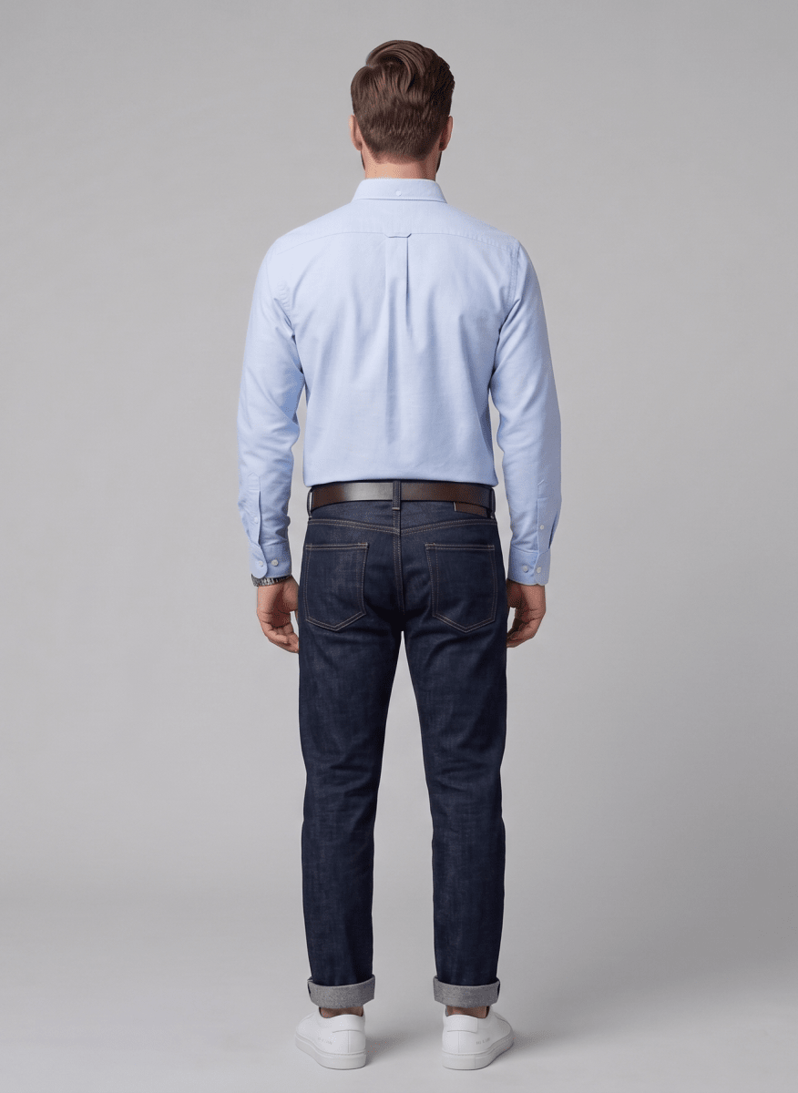 CAMISA OXFORD OPOSTO CELESTE I6001N0703